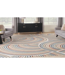 Nourison Home Astra Machine Washable ASW08 Ivory Multicolor 12 ft. X 15 ft. Area Rug