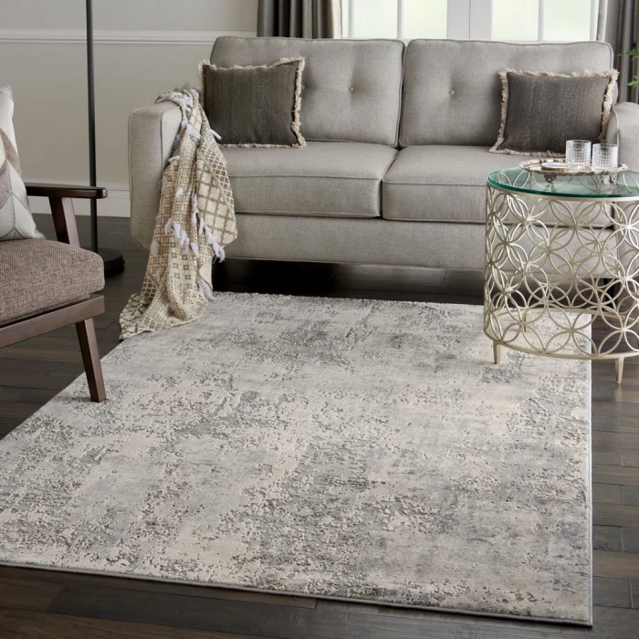 Nourison Rustic Textures Area Rug RUS07-Grey/Beige