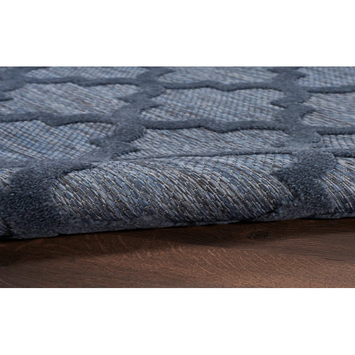 Nourison Easy Care Navy Blue NES01 2 ft. X 6 ft. Rectangle Rug