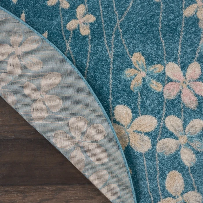 Nourison Tranquil Round Area Rug TRA04-Turquoise