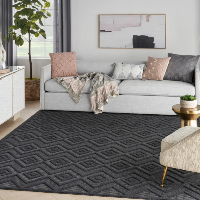 Nourison Versatile Area Rug NRV01 Charcoal/Black