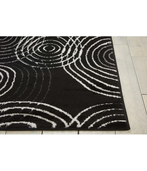 Nourison Studio Black STU03 2ft.2in. x 7ft.3in. Rect. Rug
