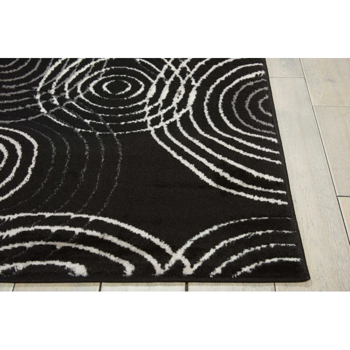 Nourison Studio Black STU03 2ft.2in. x 7ft.3in. Rect. Rug
