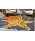 Nourison Aloha Blue Multicolor ALH28 3 ft. 6 in. X 5 ft. 6 in. Rectangle Rug