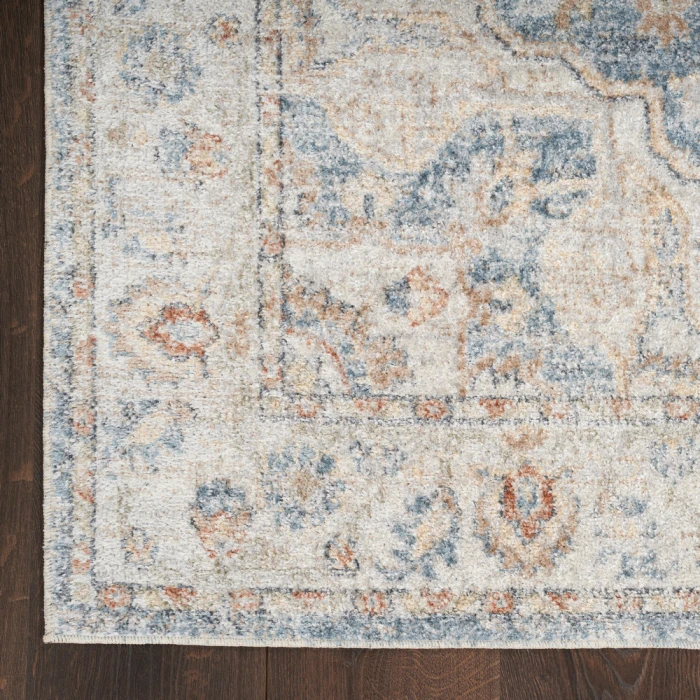 Nourison Astra Machine Washable Area Rug ASW12 Denim Multi