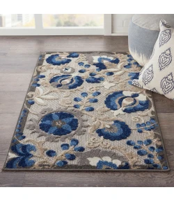 Nourison Home Aloha ALH17 Natural Blue 2 ft. 8 in. X 4 ft. Area Rug