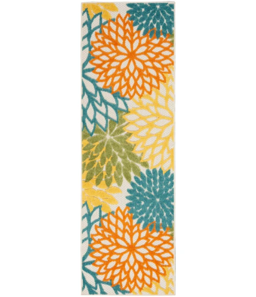 Nourison Aloha Area Rug ALH05 Turquoise Multicolor