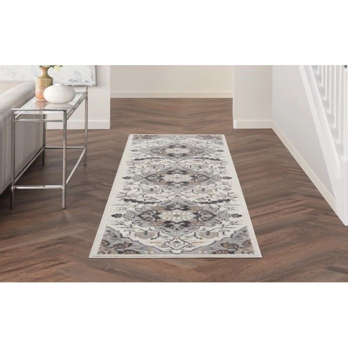 Nourison Elation Ivory Grey ETN09 2 ft. X 6 ft. Rectangle Rug