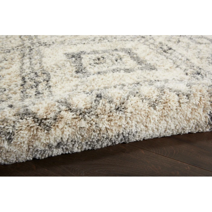 Nourison Oslo Shag Ivory/Grey OSL02 4 ft. X 6 ft. Rect. Rug