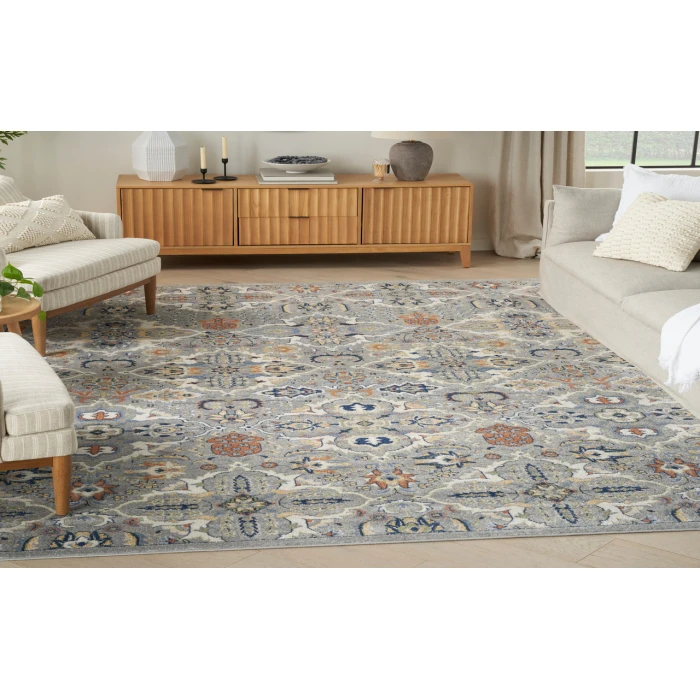 Nourison Allur Grey ALR03 6 ft. X 9 ft. Rectangle Rug