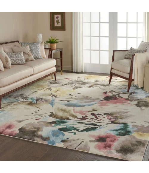 Nourison Prismatic Area Rug PRS15 Beige/Multi 9'9" x 13'9"