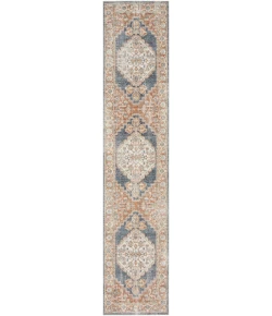 Nourison Home Astra Machine Washable ASW11 Denim Multicolor 2 ft. 2 in. X 8 ft. Area Rug