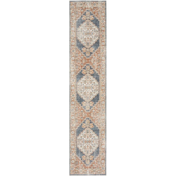 Nourison Astra Machine Washable Area Rug ASW11 Denim Multi