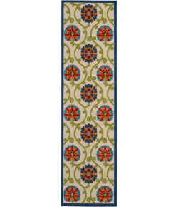 Nourison Home Aloha ALH19 Blue Multicolor 2 ft. 3 in. X 12 ft. Area Rug