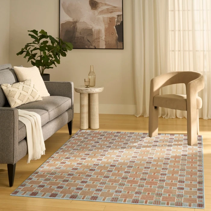 Nourison Nordic Rust Multicolor NRC14 3ft. x 5ft. Rect. Rug
