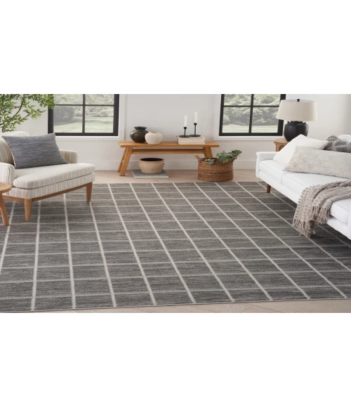 Nourison Serenity Home Grey Ivory SRH05 9 ft. X 12 ft. Rectangle Rug