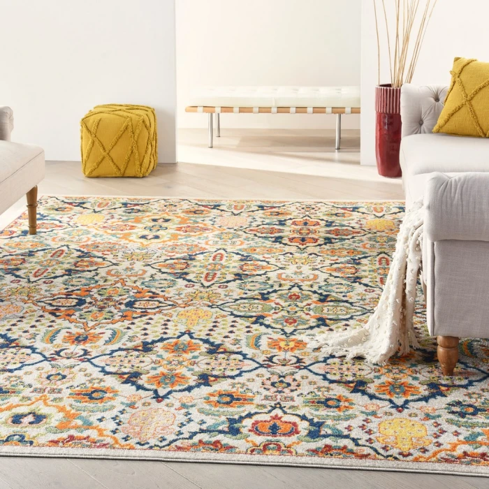 Nourison Allur Area Rug ALR03-Ivory Multicolor