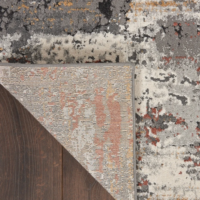 Nourison Tangra Grey/Multi TNR02 4 ft. X 6 ft. Rect. Rug