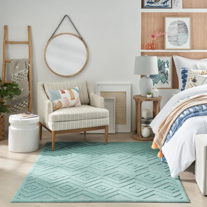 Nourison Versatile Area Rug NRV01 Aqua/Teal