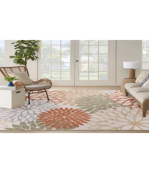 Nourison Aloha Ivory Multicolor ALH05 7 ft. 10 in. X 10 ft. 6 in. Rectangle Rug