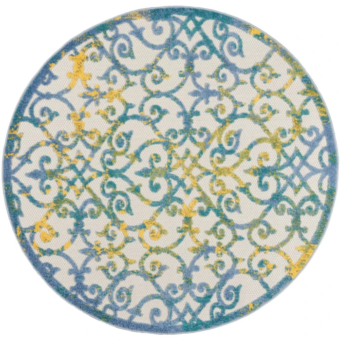 Nourison Aloha Area Rug ALH21-Ivory Blue