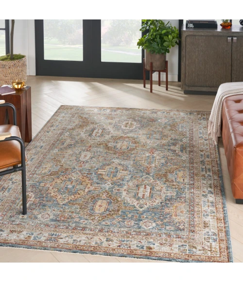 Nourison Sahar Blue SHR01 4 ft. X 6 ft. Rect. Rug