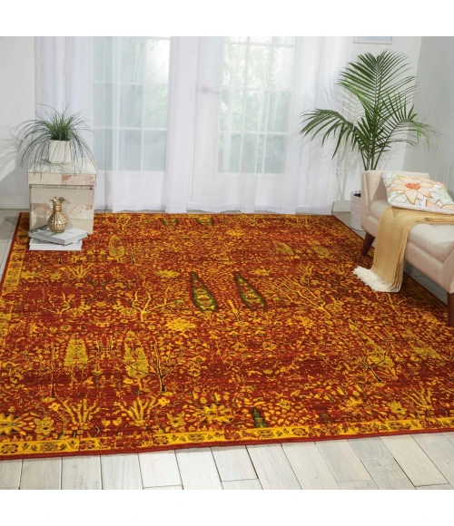 Nourison Home Timeless Red TML04 7ft.9in. x 9ft.9in. Rect. Rug