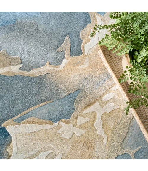 Nourison Prismatic Blue Multicolor PRS40 9 ft. X 12 ft. Rect. Rug