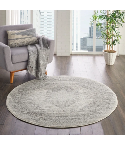Nourison Tranquil Area Rug TRA05 Ivory/Grey