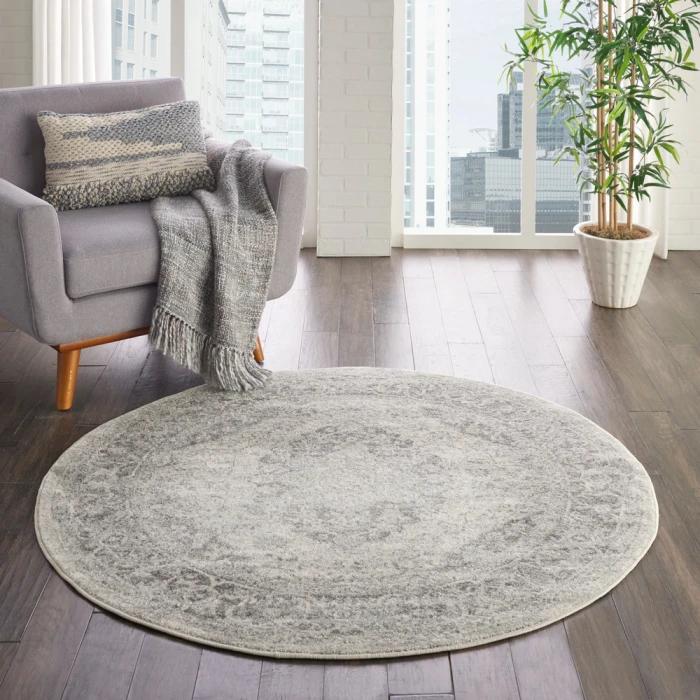 Nourison Tranquil Area Rug TRA05 Ivory/Grey