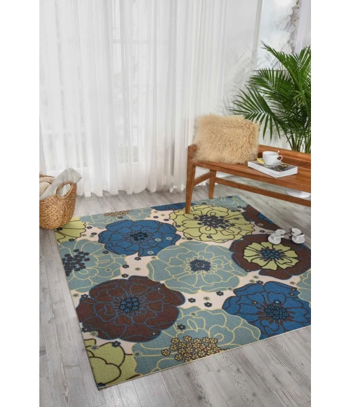 Nourison Home & Garden Area Rug RS021 Light Blue 10' x 13'