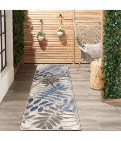 Nourison Home Aloha ALH18 Grey Blue 2 ft. X 6 ft. Area Rug