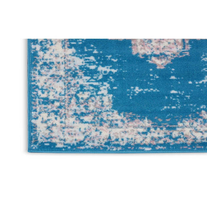 Nourison Grafix Blue GRF14 2 ft. X 6 ft. Rectangle Rug