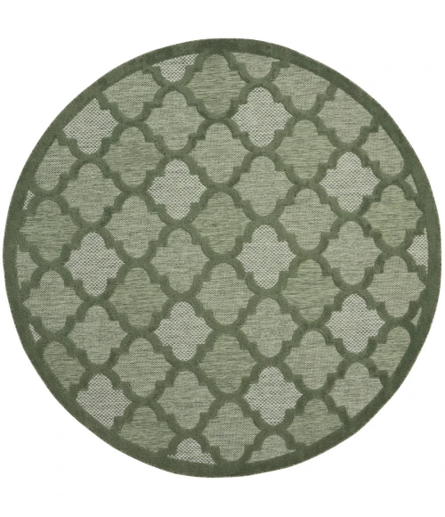 Nourison Home Easy Care Green NES01 8 ft. Round Rug