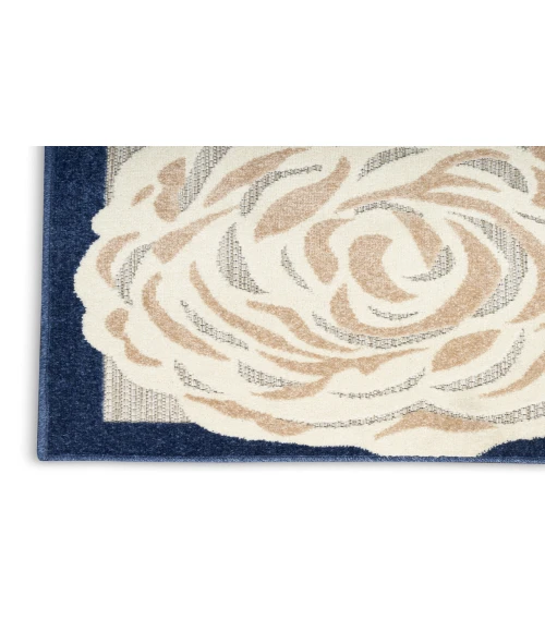 Nourison Aloha Blue Grey ALH32 2 ft. X 6 ft. Rectangle Rug