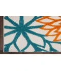 Nourison Aloha Turquoise Multicolor ALH05 3 ft. 6 in. X 5 ft. 6 in. Rectangle Rug