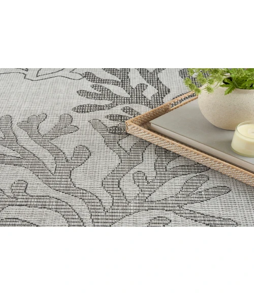 Nourison Garden Oasis Grey GOA05 4 ft. X 6 ft. Rectangle Rug