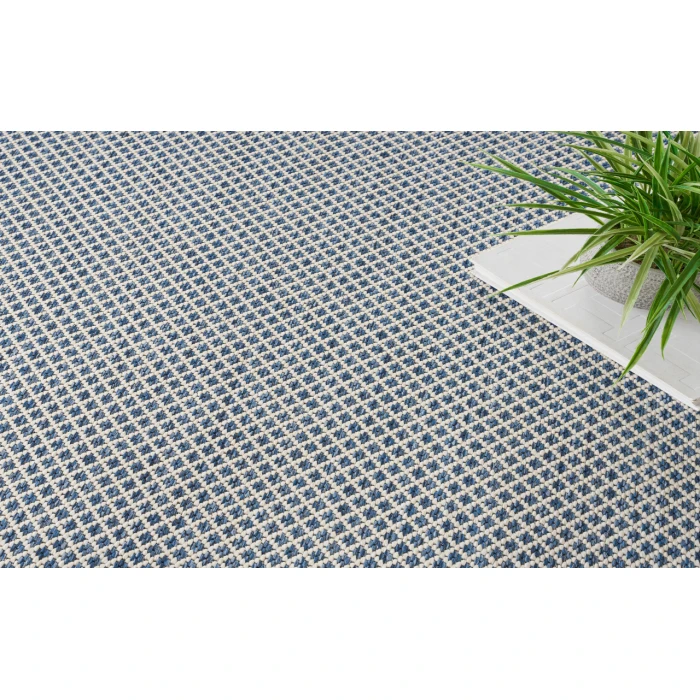 Nourison Courtyard Ivory Blue COU01 5 ft. X 8 ft. Oval Rug