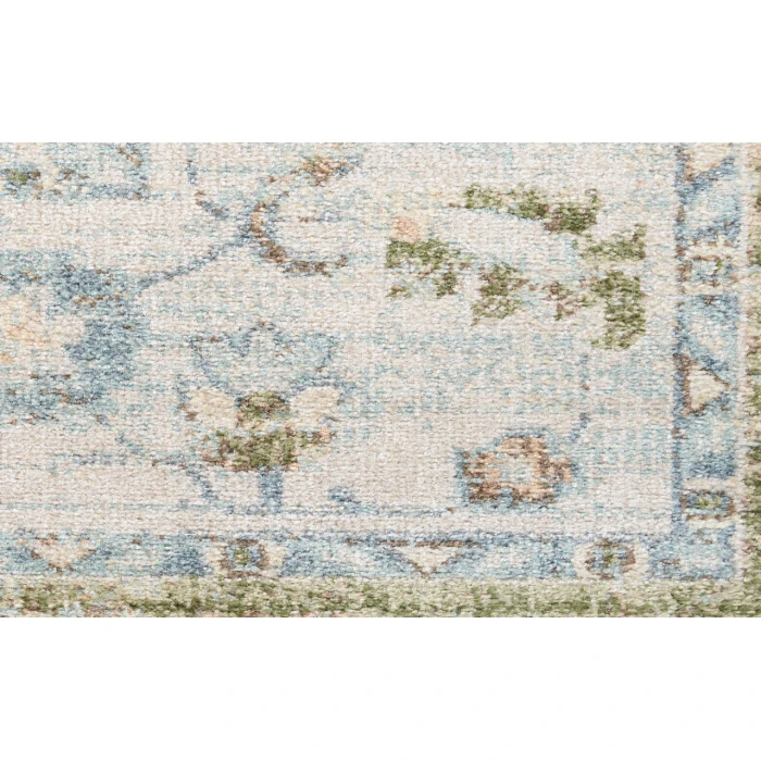 Nourison Astra Machine Washable Blue Green ASW12 6 ft. 7 in. X 9 ft. Rectangle Rug