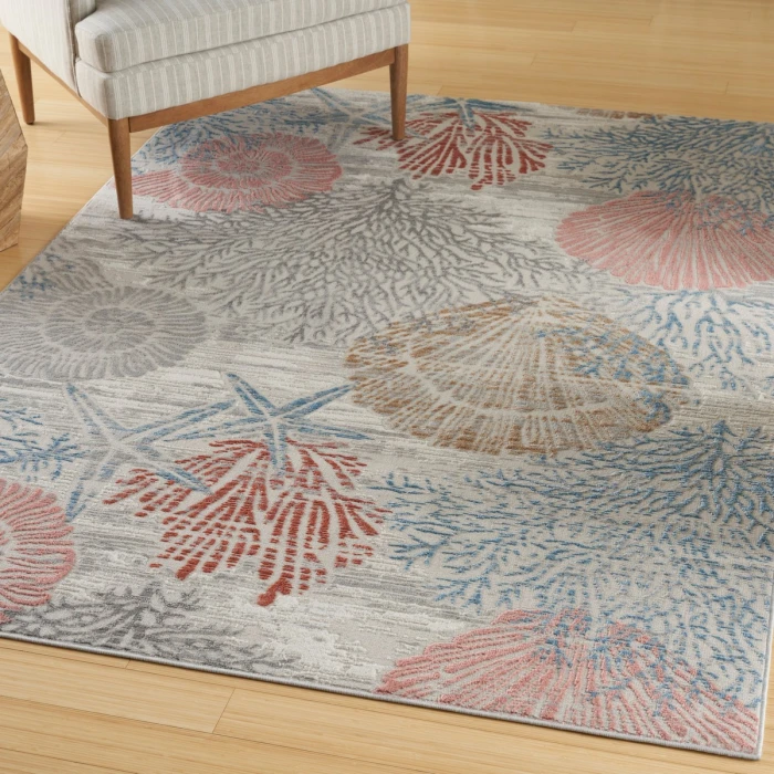 Nourison Seaside Multicolor SDS04 6 ft. X 9 ft. Rect. Rug
