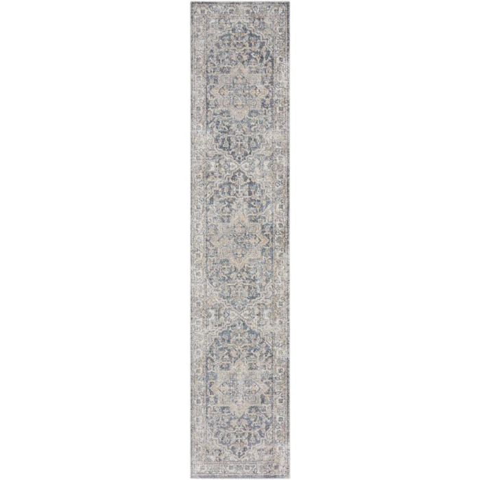 Nourison Astra Machine Washable Area Rug ASW12 Grey/Blue