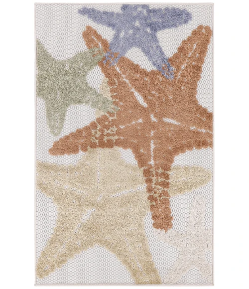 Nourison Aloha Ivory Multicolor ALH28 2 ft. 8 in. X 4 ft. Rectangle Rug