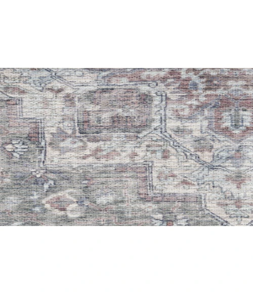 Nicole Curtis Machine Washable Series 1 Ivory Grey SR101 4 ft. Round Rug