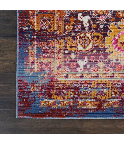 Nourison Vintage Kashan Area Rug VKA03-Red/Multicolor