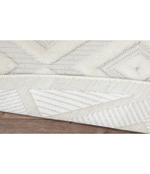 Nourison Versatile Ivory White NRV01 4 ft. Round Rug
