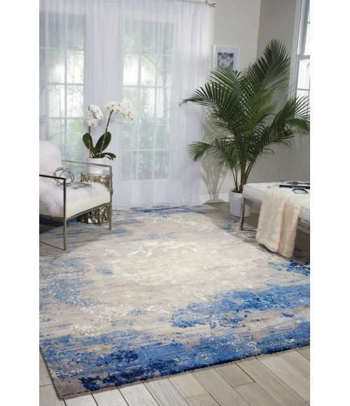 Nourison Home Twilight Blue TWI22 7ft.9in. x 9ft.9in. Rect. Rug