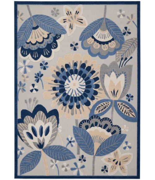 Nourison Aloha Area Rug ALH25-Blue/Grey