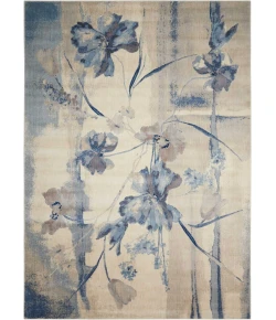 Nourison Home Somerset ST18 Ivory Blue 5 ft. 3 in. X 7 ft. 5 in. Area Rug