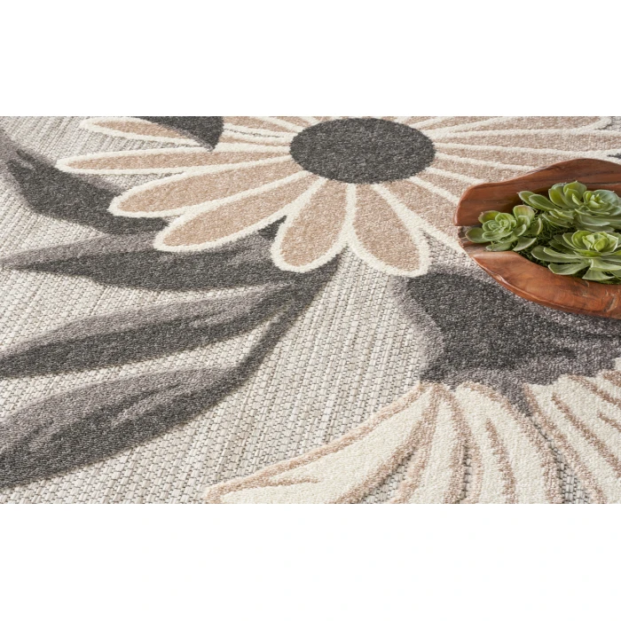 Nourison Aloha Beige ALH33 7’10” Round Rug