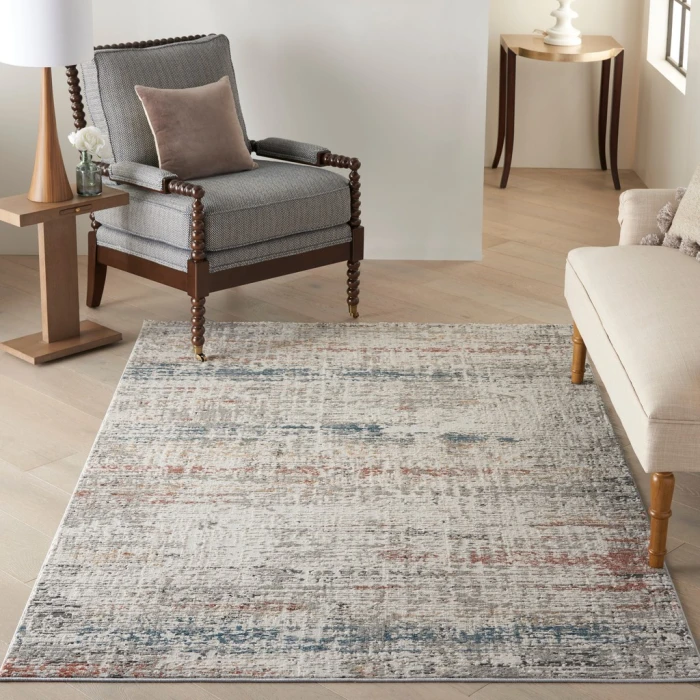 Nourison Rustic Textures Area Rug RUS14-Light Grey Multi